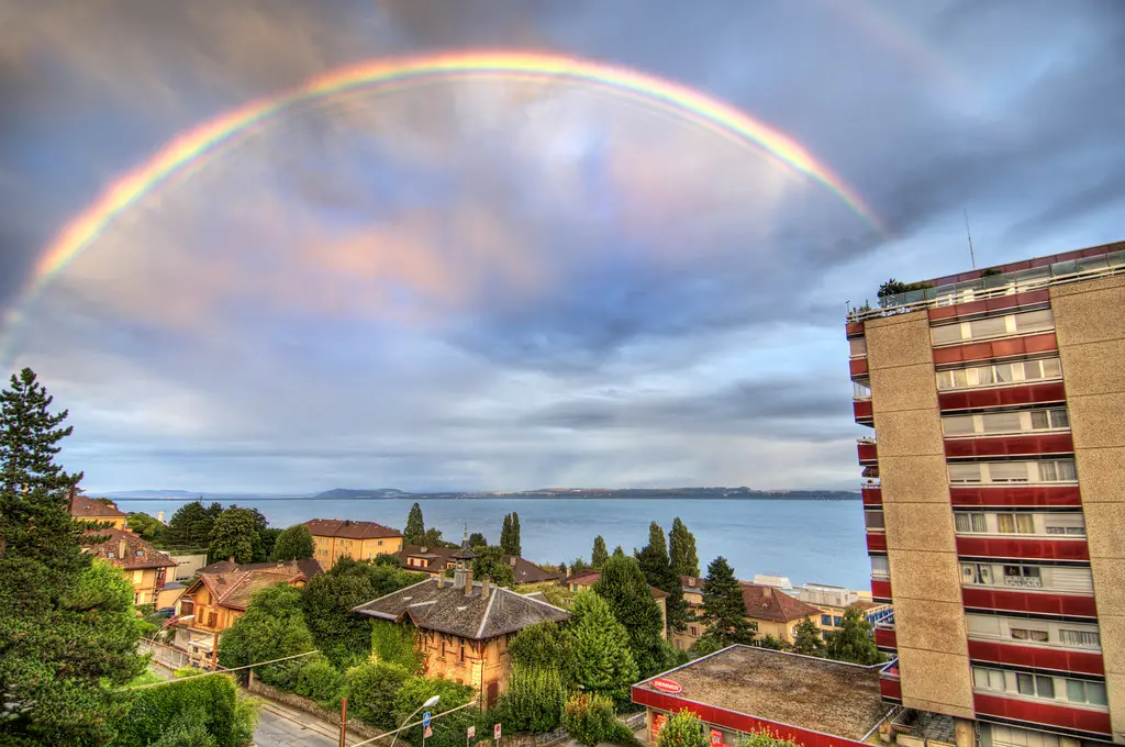 Rainbow over Serrières